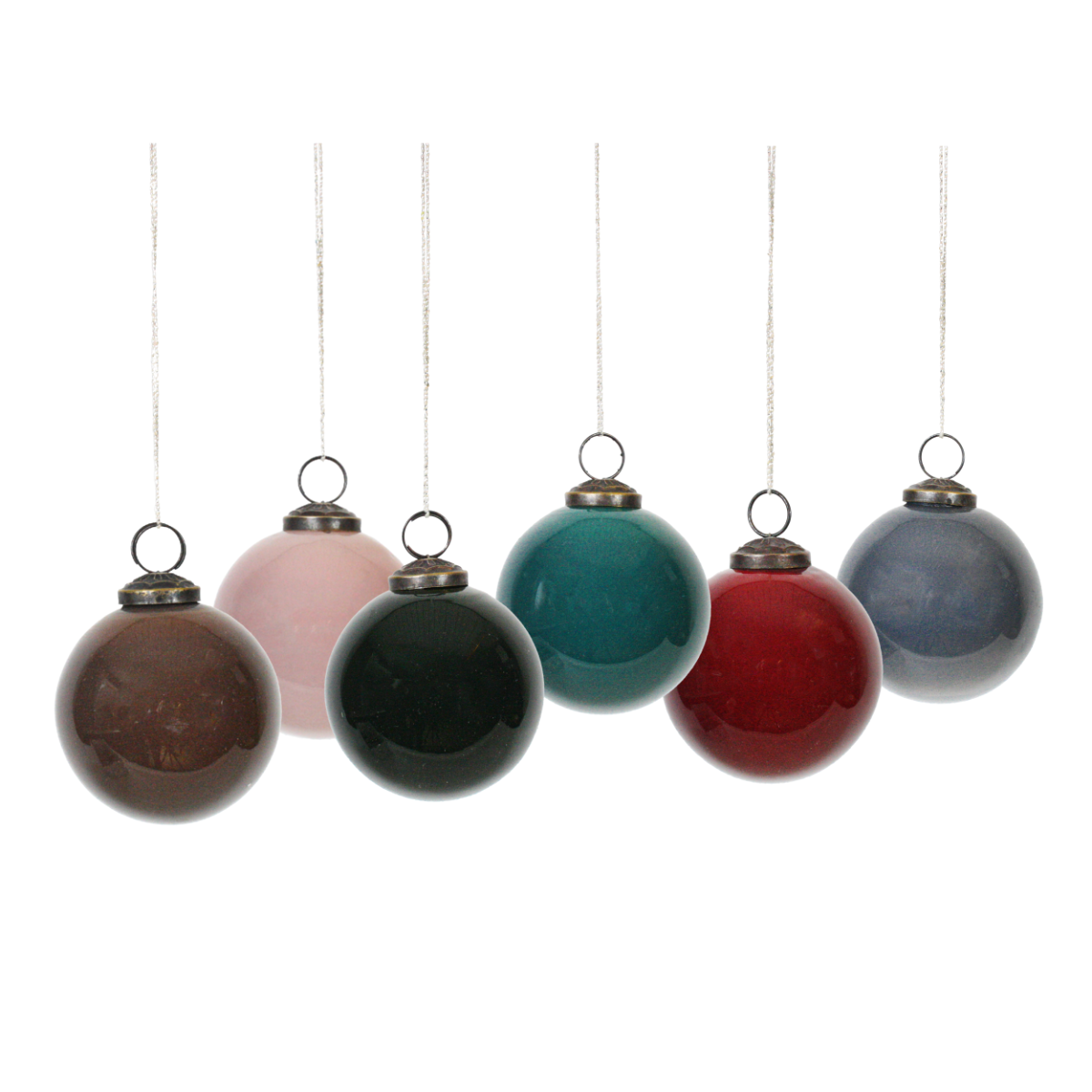 Julkulor, enfärgad mix ø8cm