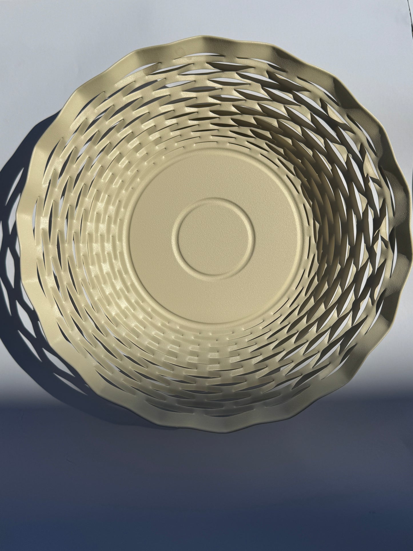 Brödkorg, beige, rund 24 cm