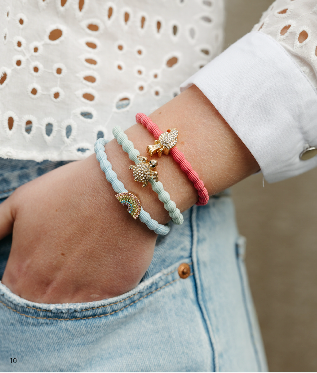 RAINBOW SKY BLUE BLING - hårsnodd