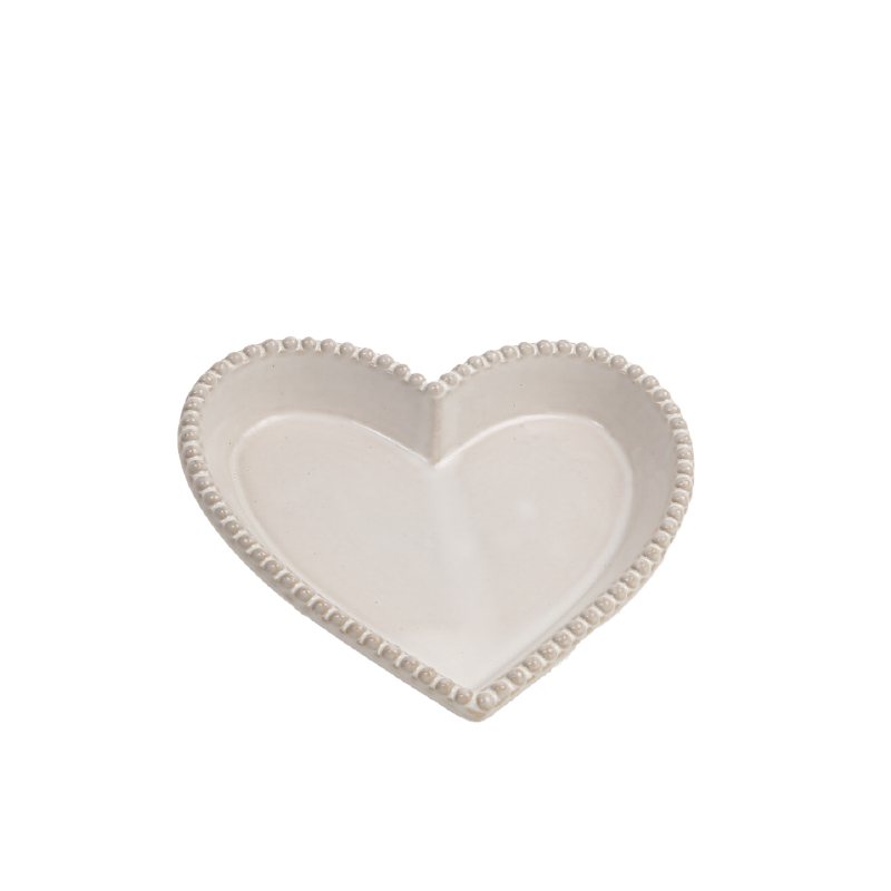 Hjärtfat vit 17 x 16 cm