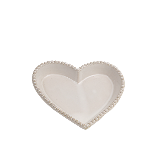 Hjärtfat vit 17 x 16 cm