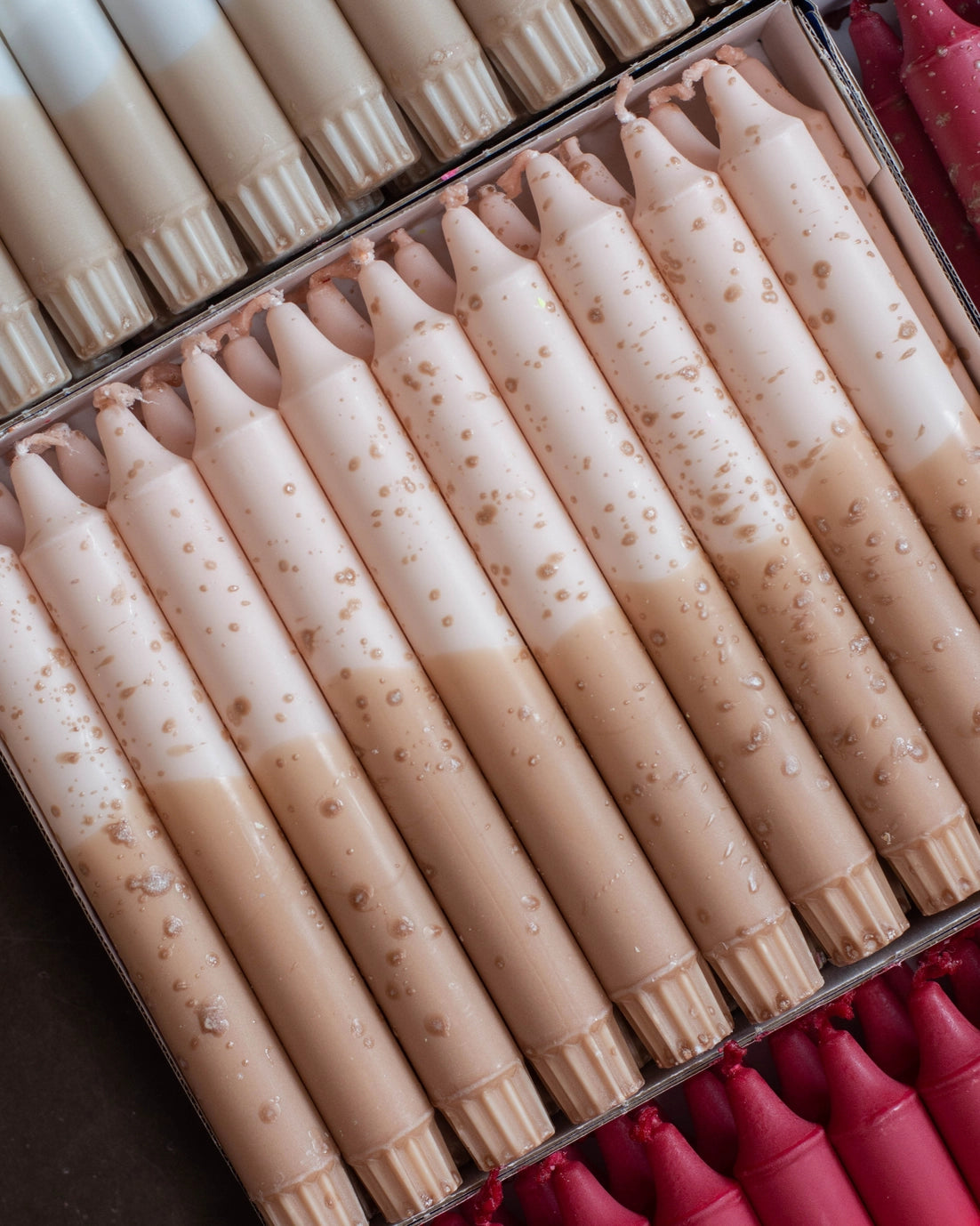 Nordrice - handdekorerade ljus "Höstfärger"