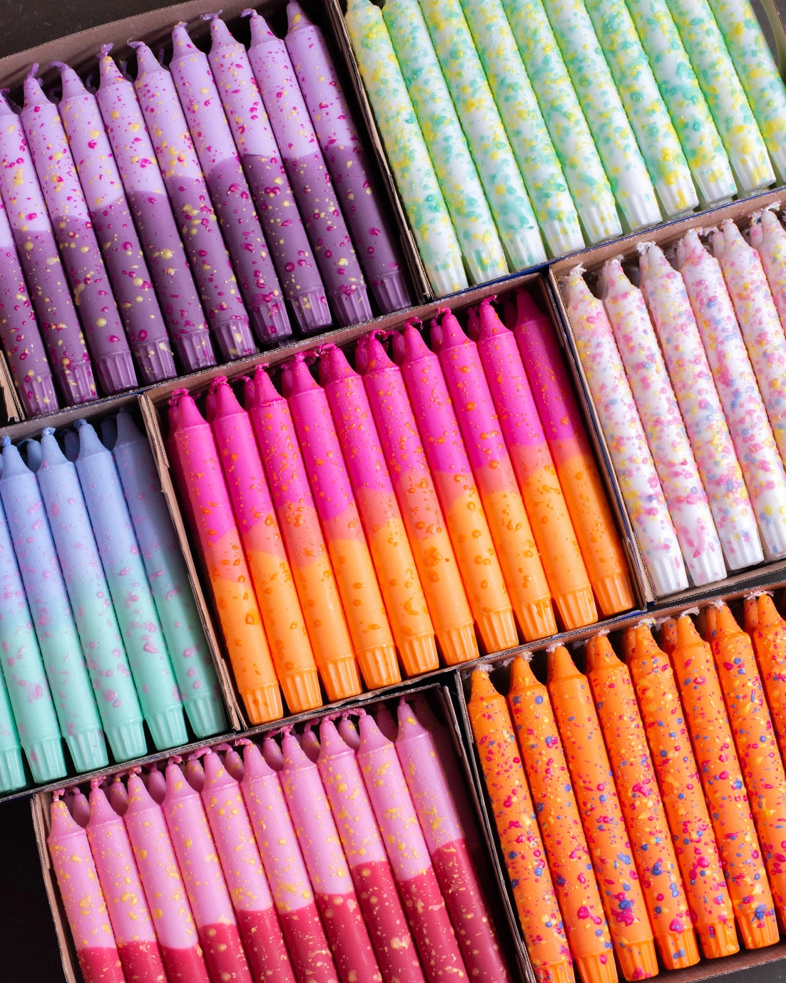 Nordrice - handdekorerade ljus "Confetti"