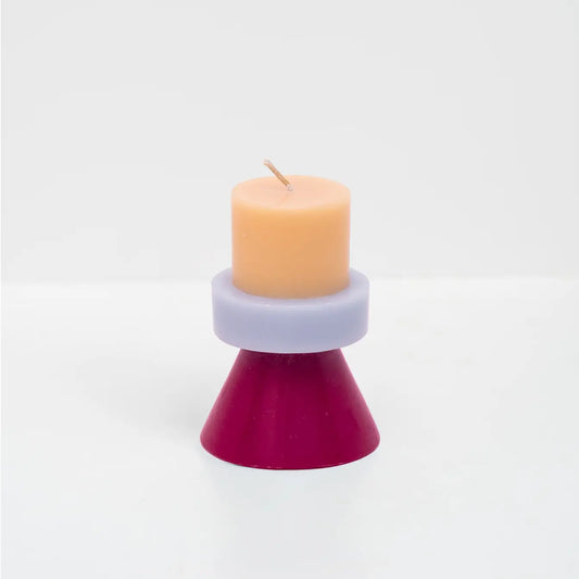 Stack Candle/Ljus Mini -Persika/Lila/Rubin