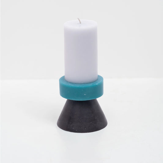 Stack Candle/Ljus Tall - Lila/Turkos/Charcoal