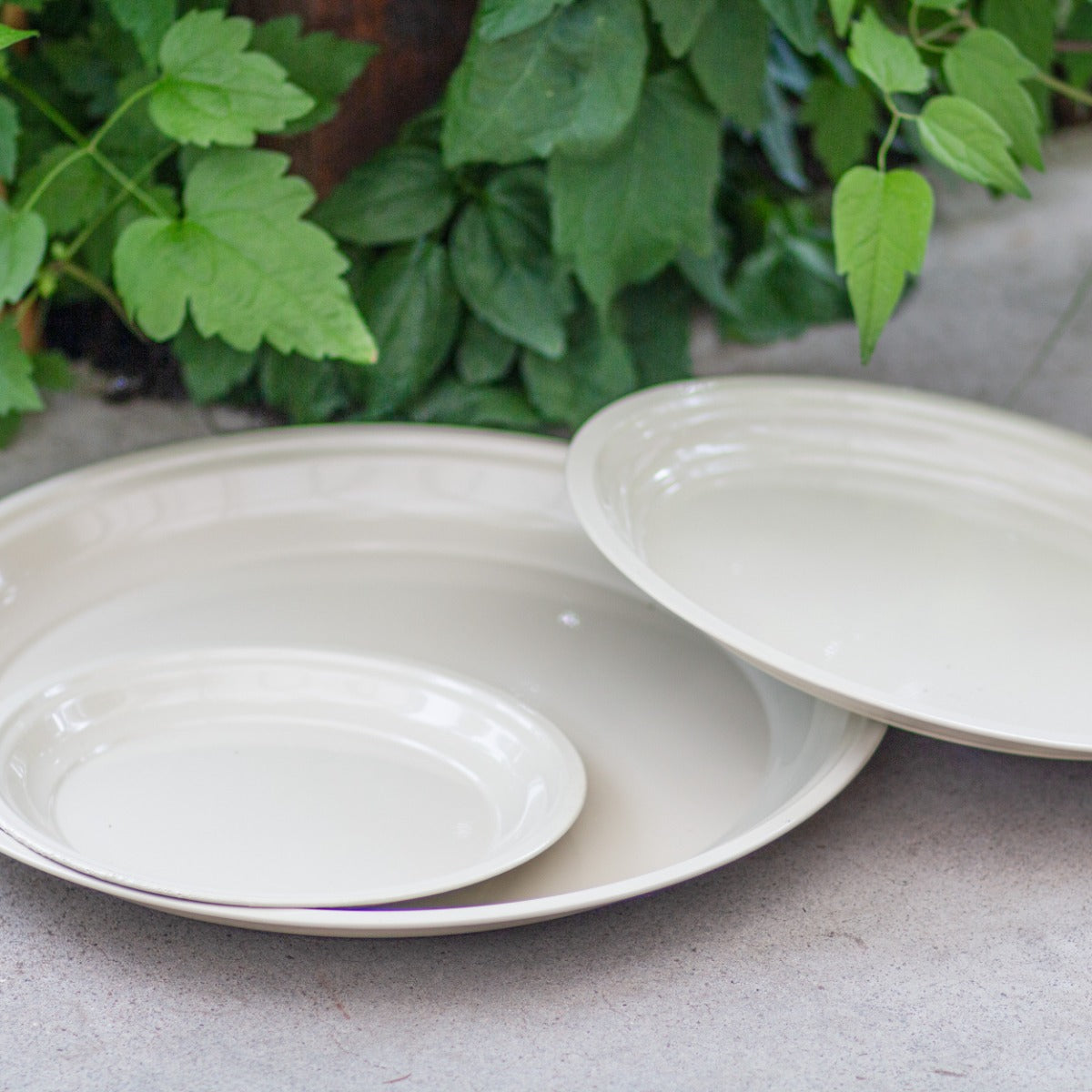 Zinkfat, beige, 3 storlekar- ø45 Stor