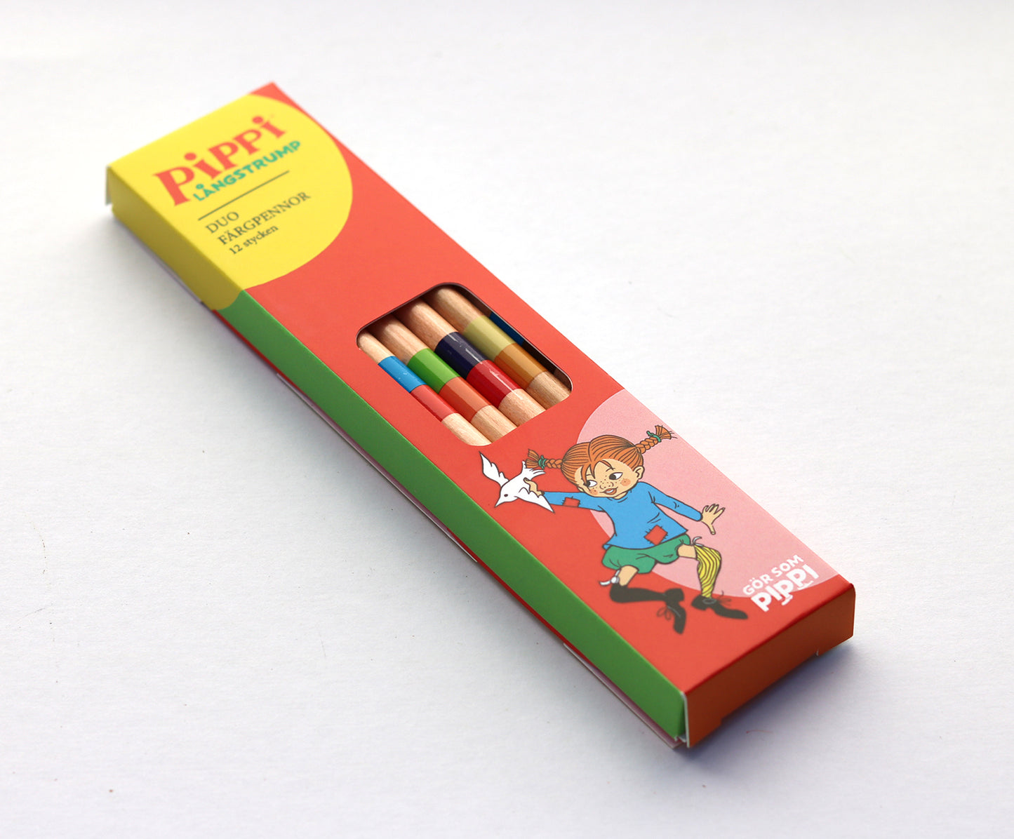 Duo Färgpennor i pappask Gör Som Pippi