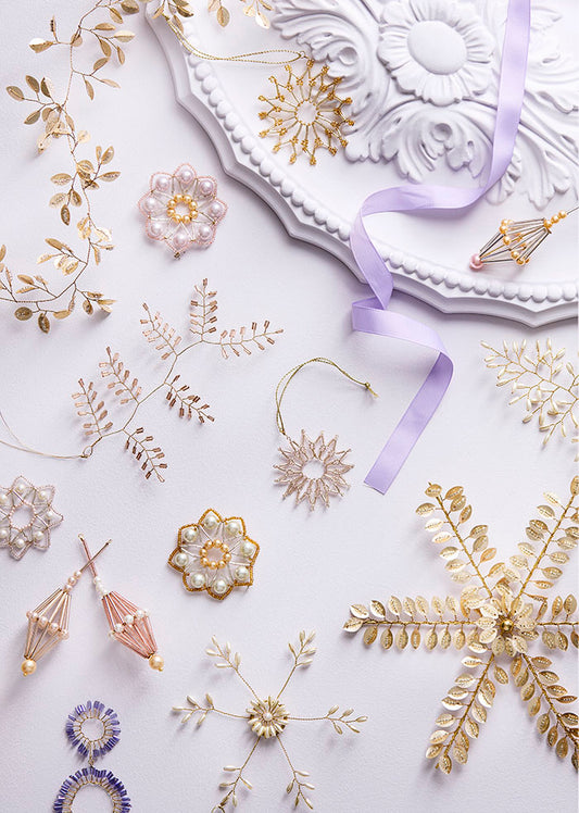 Pärlhänge dekoration / Beaded Ornament Crystal Ø6,5cm Ellis Jade