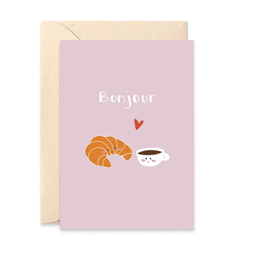 Kort "Bonjour Croissant"