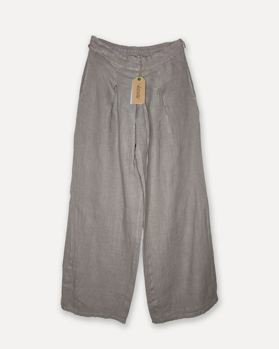 Dressed Up Attitude Linen Pants, Taupe, M/L