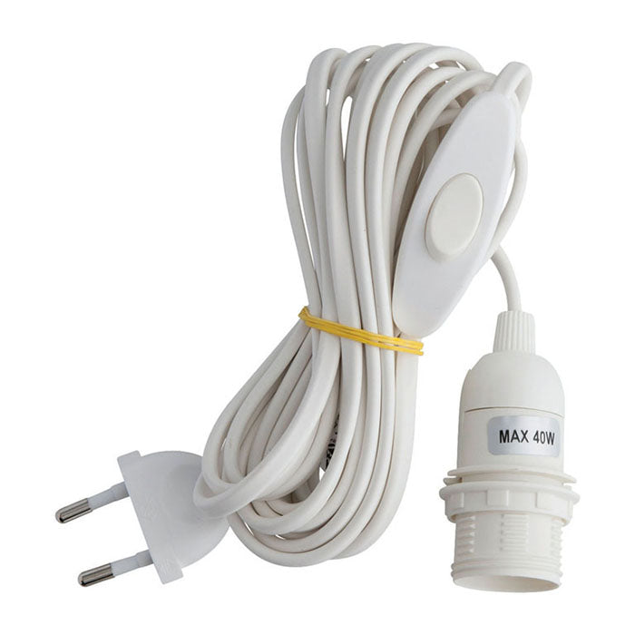 Elektrisk kabel / Electric Cord White E14