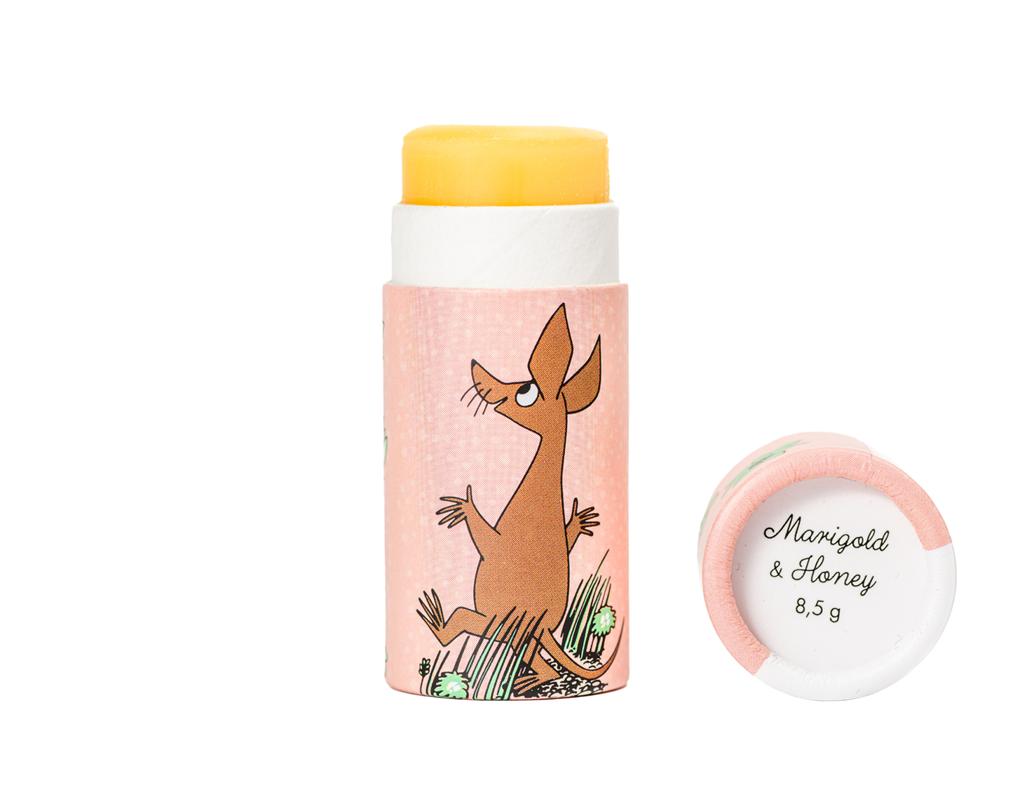 Moomin by G&L -Lipbalm with marigold & honey/Läppcerat av bivax med ringblomma & honung