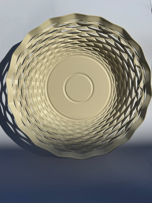 Brödkorg, beige, rund 24 cm