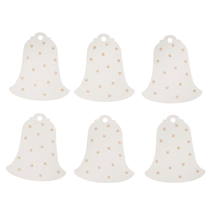 Gift Tag Bells Off White S/6pcs