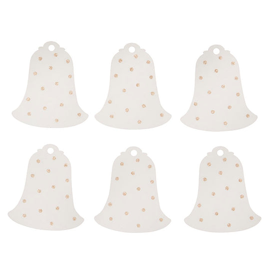 Gift Tag Bells Off White S/6pcs