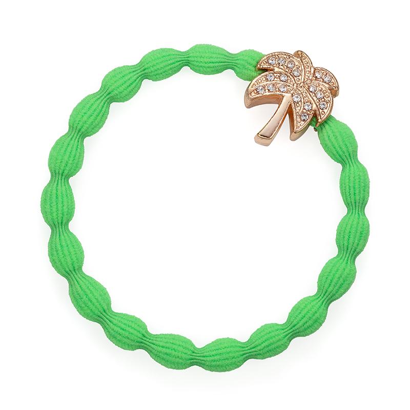 PALM TREE NEON GREEN BLING - hårsnodd