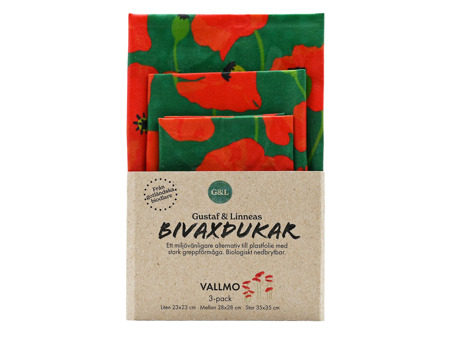 Bivaxduk, trepack - Vallmo