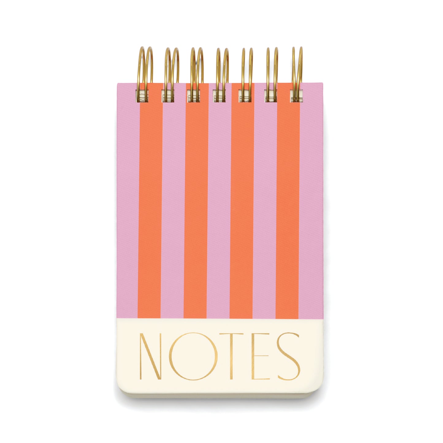 Anteckningsblock Liten spiral -  Stripes rosa/orange