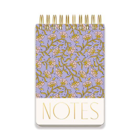 Stort Anteckningsbock - Vintage Floral Lila