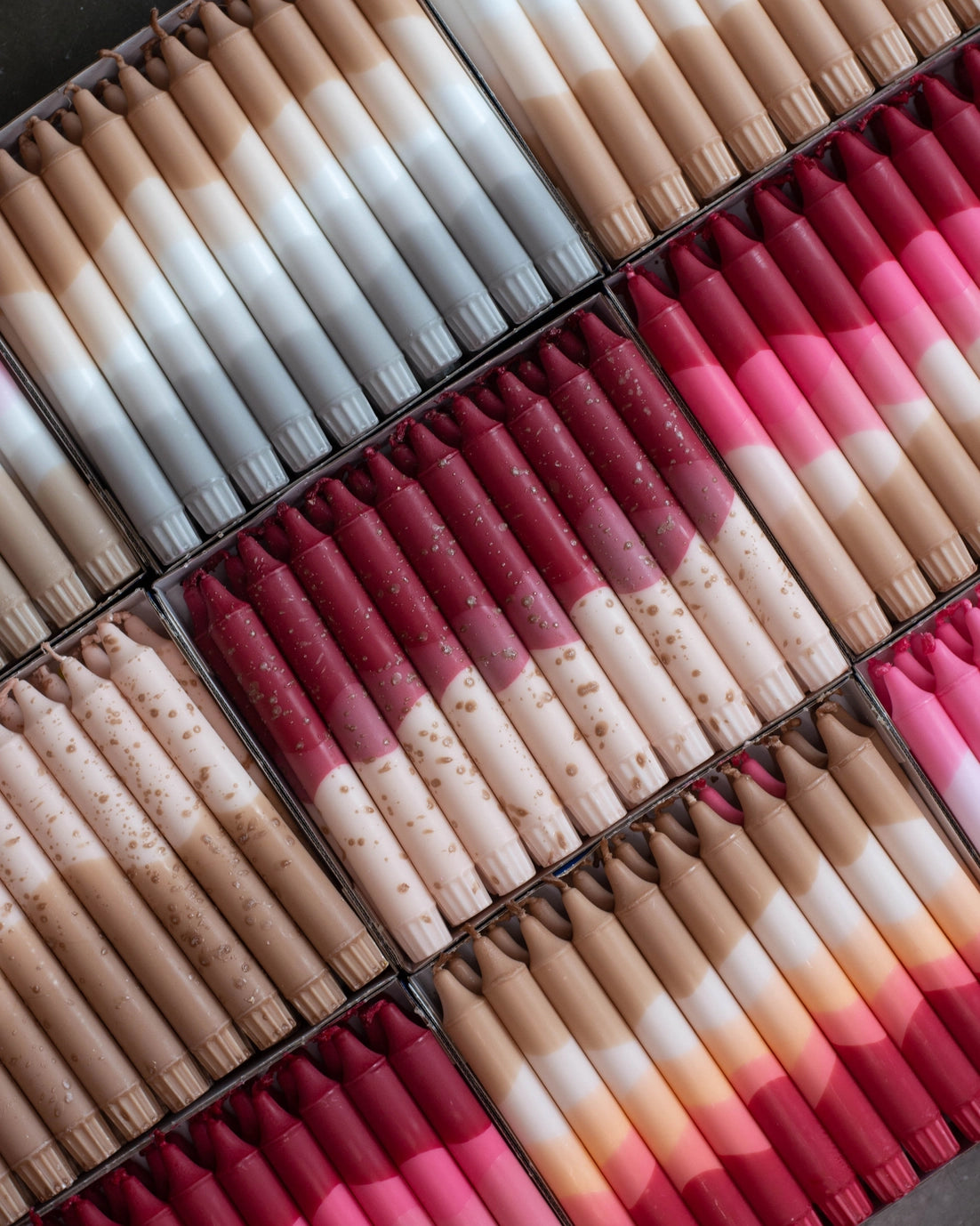 Nordrice - handdekorerade ljus "Höstfärger"