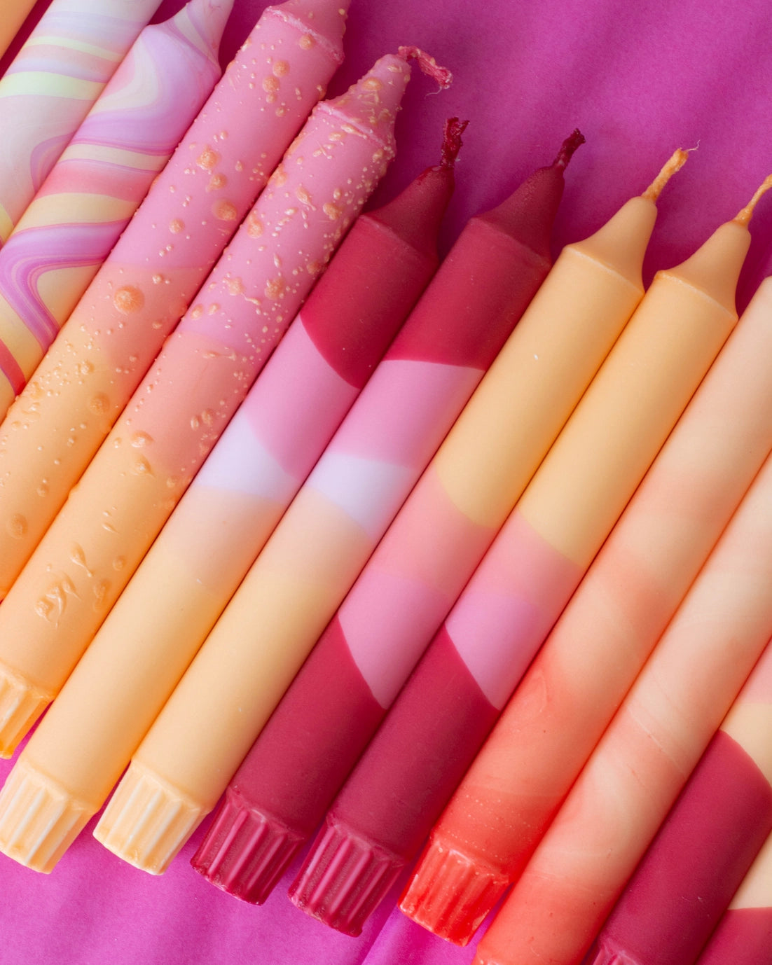 Nordrice - handdekorerade ljus "Sunset"