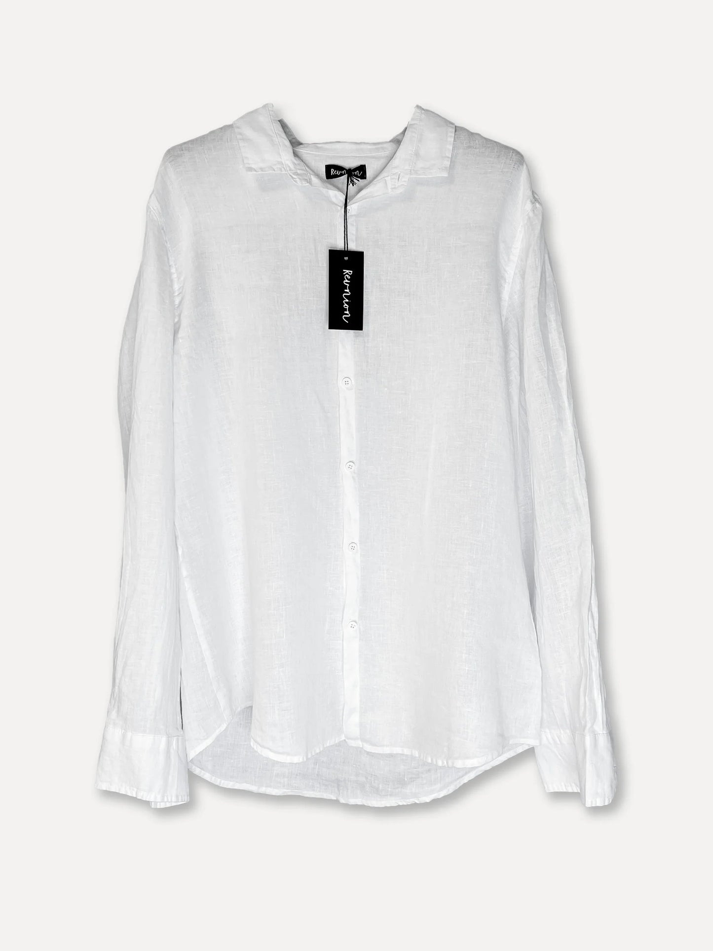 Abbe Linen Shirt, White, XL