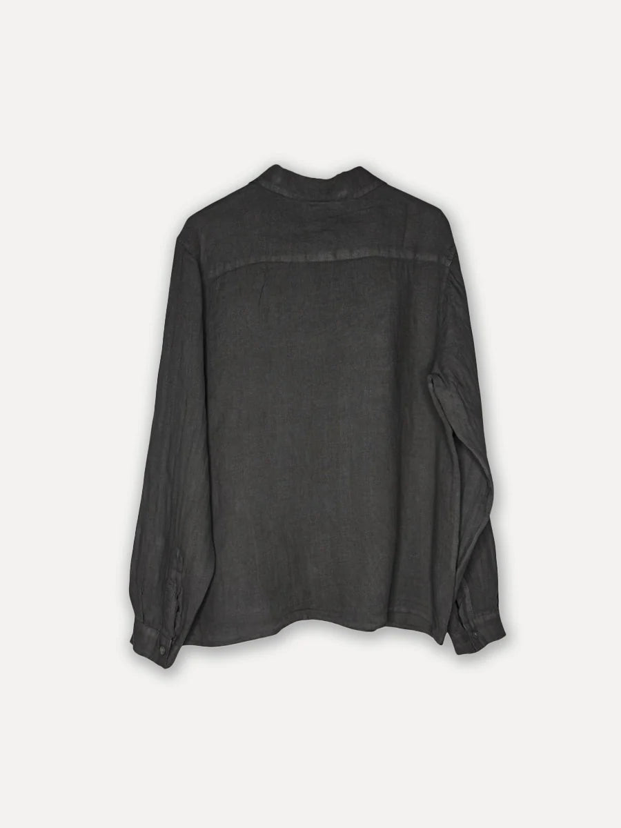 Boyfriend Attitude Linen Shirt, Dark Grey Dark Grey / M/L + XL/XXL