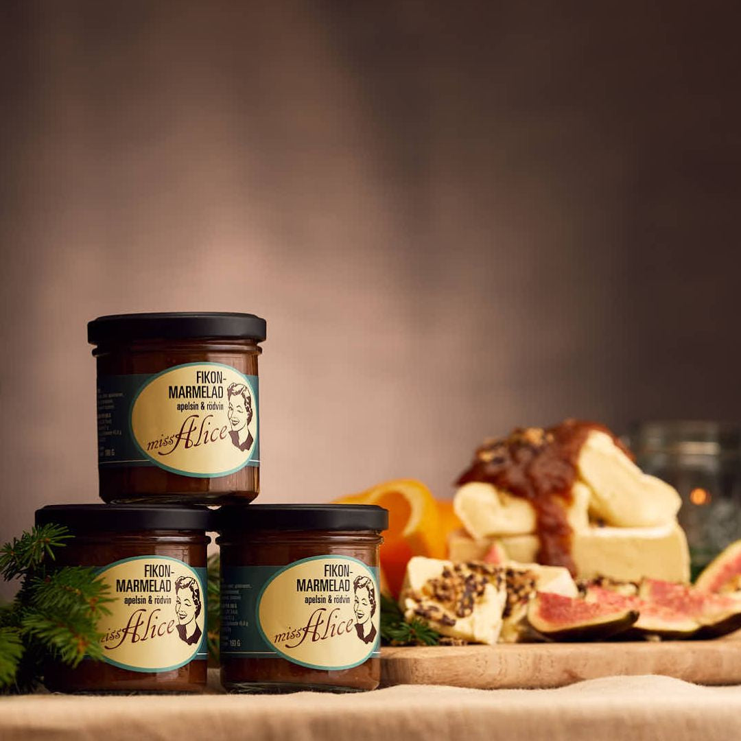 Miss Alice Fikonmarmelad - apelsin & rött vin, 190g