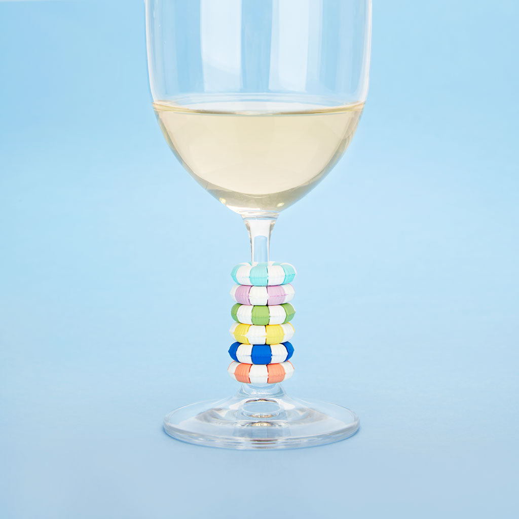 Glasmarkörer Badringar, Floats, blandade färger