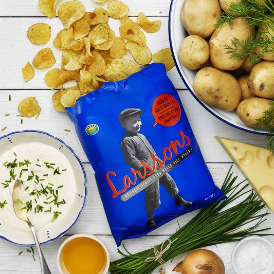 Chips Gräslök, Dill & Gräddfil 125g