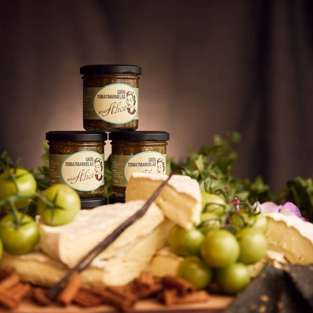 Miss Alice Grön tomatmarmelad - vanilj, kanel & kardemumma, 190g